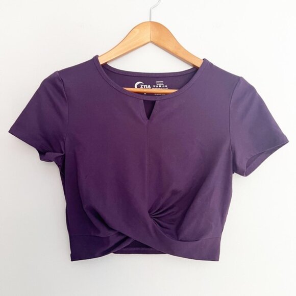 ZYIA Tops - Zyia Active Eggplant Purple Crop top